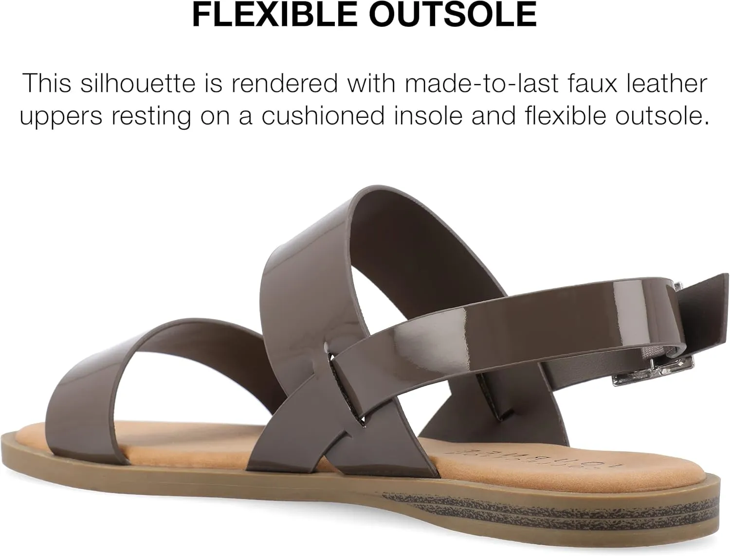 Journee Collection Women's Lavine Multi Strap Flat Sandals