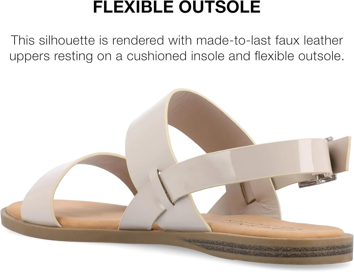 Journee Collection Women's Lavine Multi Strap Flat Sandals