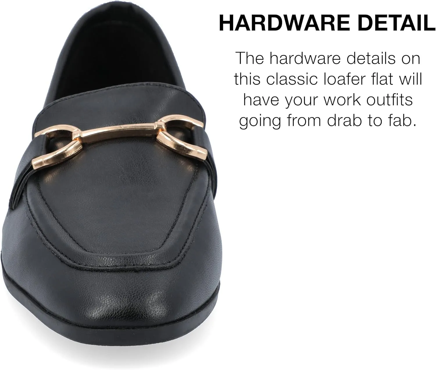 Journee Collection Womens Mizza Faux Leather Slip On Loafers