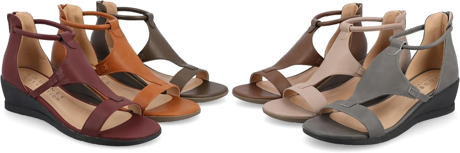 Journee Collection Women's Trayle Wedge Sandals