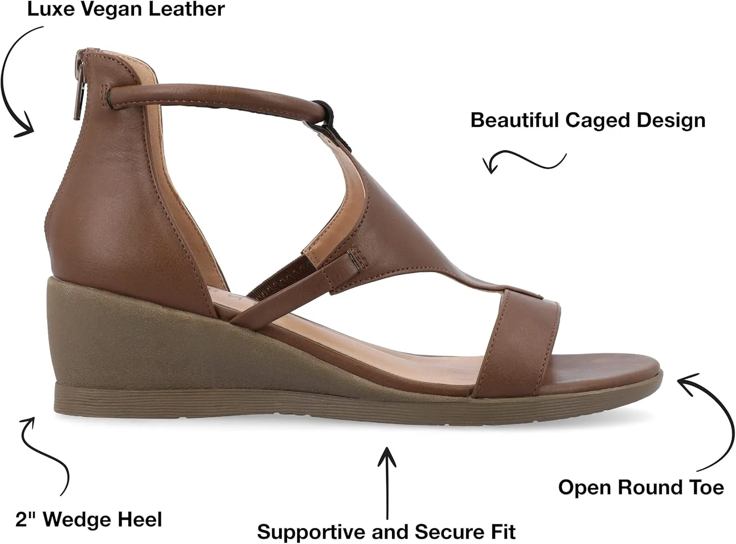 Journee Collection Women's Trayle Wedge Sandals