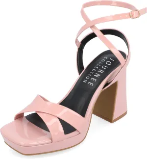Journee Collection Womens Zorana Patent Strappy Slingback Sandals