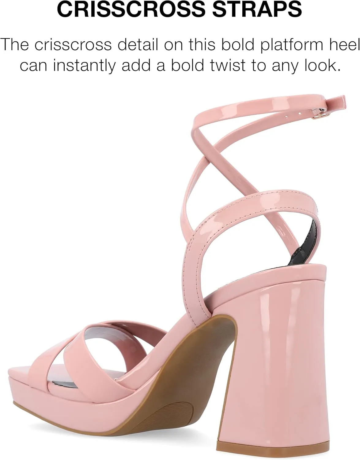 Journee Collection Womens Zorana Patent Strappy Slingback Sandals