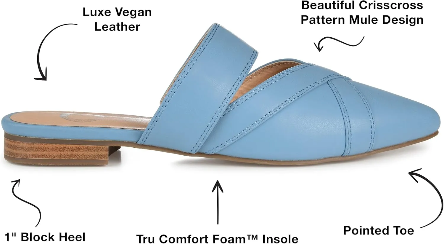Journee Women's Comfort Foam Stasi Mule Flats