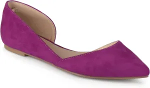 Journee Womens Ester Slip On Pointed Toe D'Orsay Flats