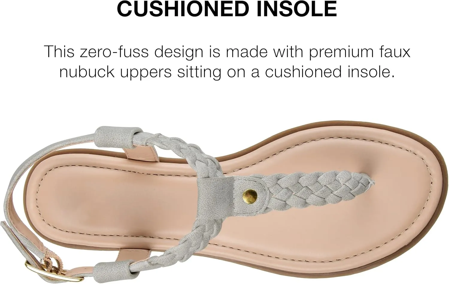 Journee Womens Genevive Ankle Strap Flat Sandals