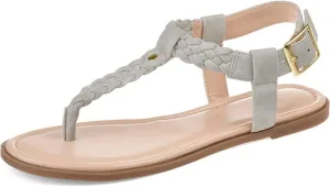 Journee Womens Genevive Ankle Strap Flat Sandals