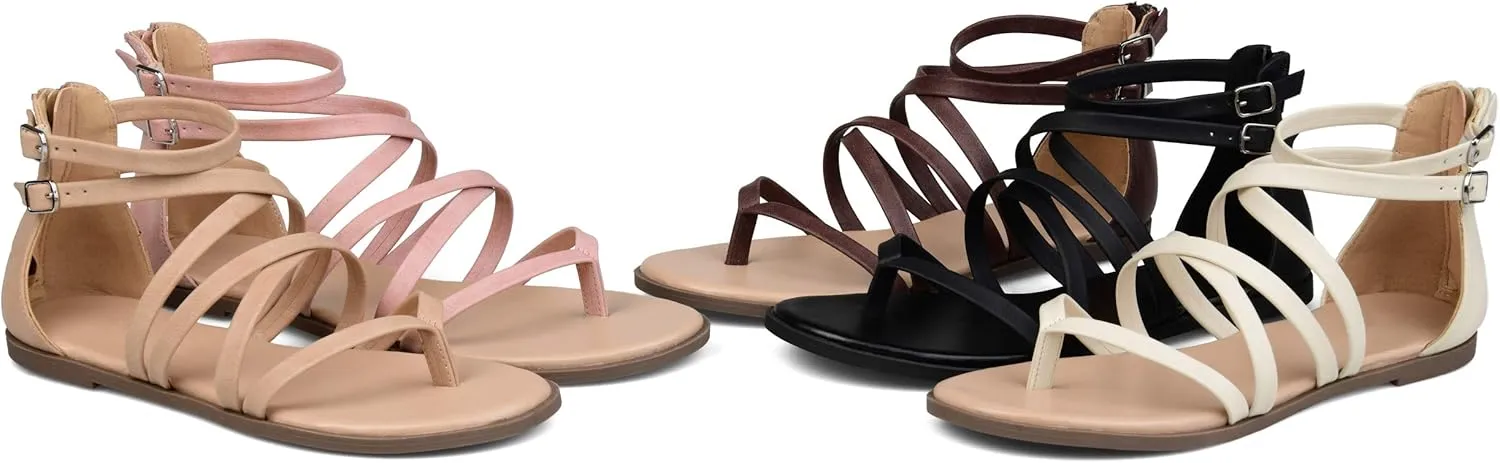 Journee Womens Zailie Tru Comfort Foam Flat Sandals