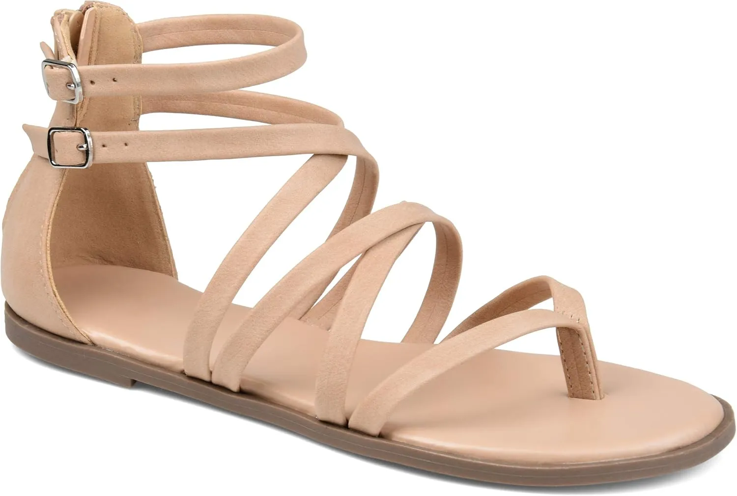 Journee Womens Zailie Tru Comfort Foam Flat Sandals
