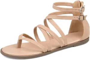 Journee Womens Zailie Tru Comfort Foam Flat Sandals