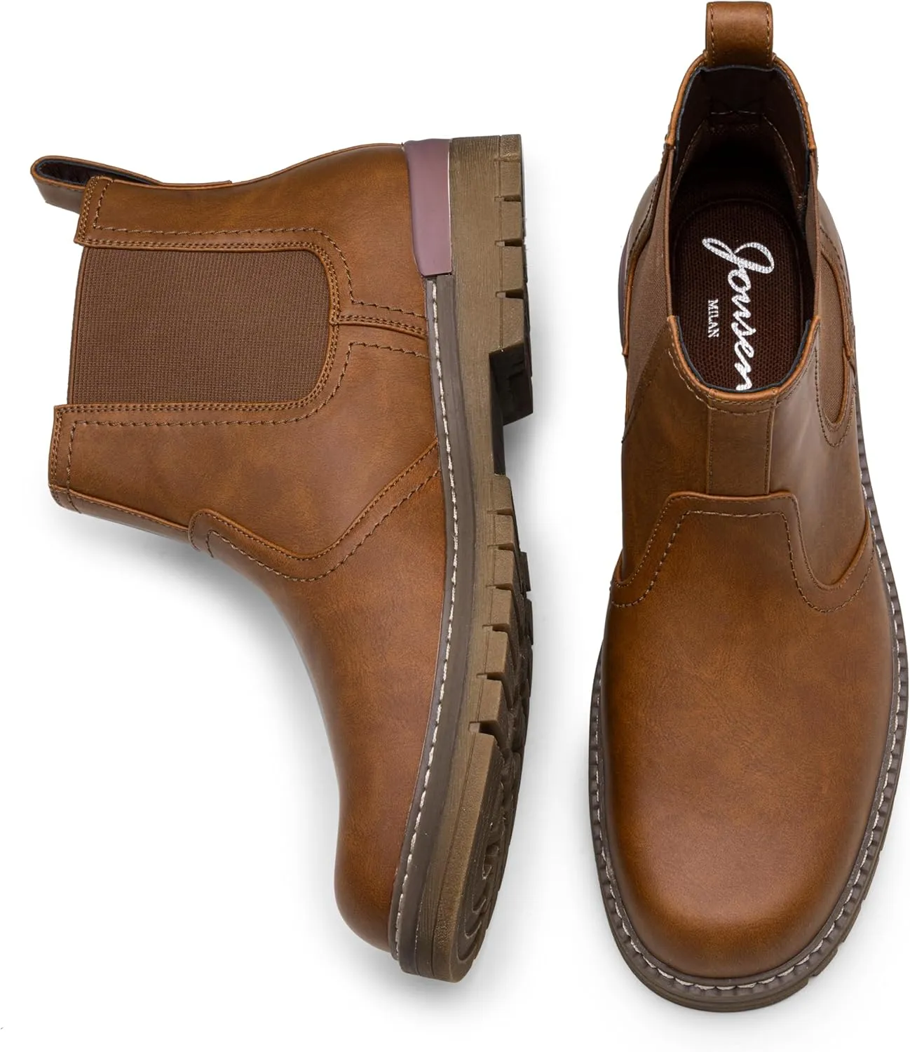 Jousen Chelsea Boots Men Lightweight Mens Boots Classic Slip On Boots Casual Boots for Men