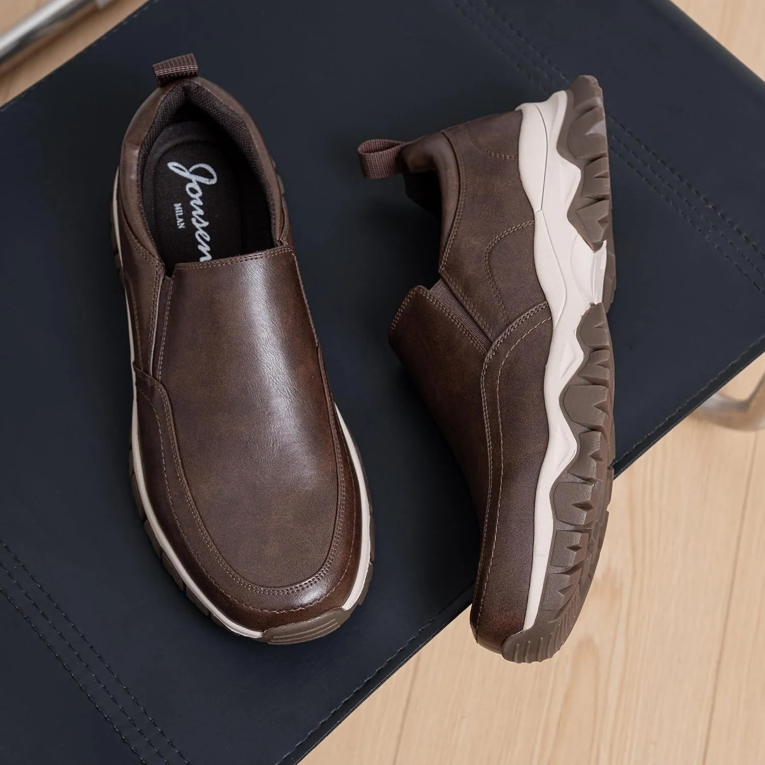 Jousen Loafers for Men Arch Support Comfortable Mens Slip On Shoes