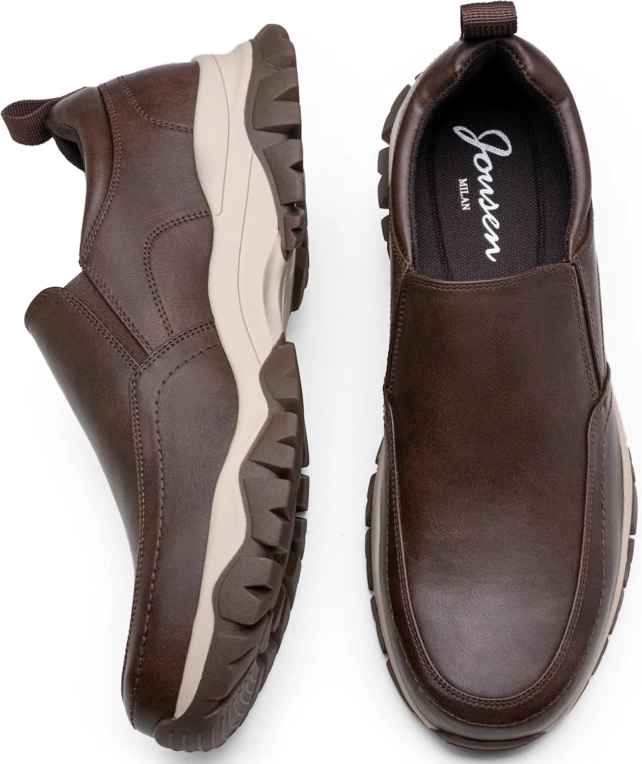 Jousen Loafers for Men Arch Support Comfortable Mens Slip On Shoes
