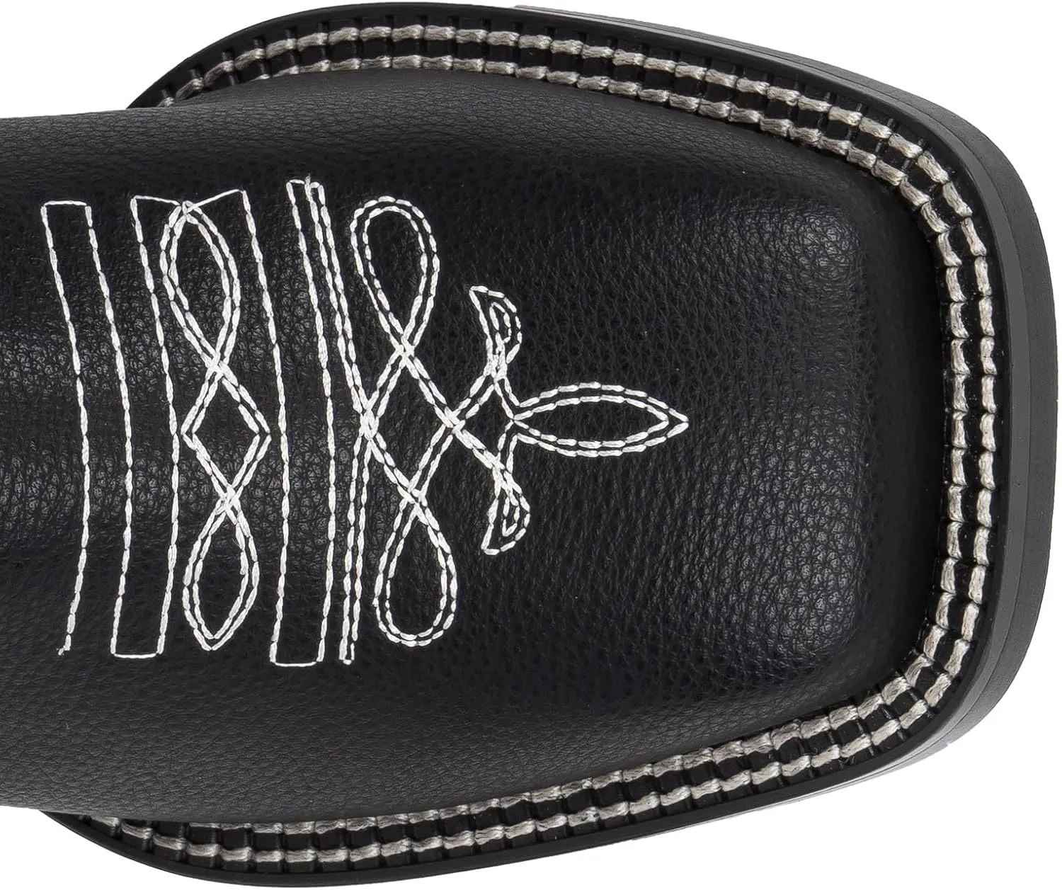J's.o.l.e Western Wide Calf Cowboy Boots Women Wide Width Square Toe Cowgirl Boots Embroidered Riding Black Brown Boot