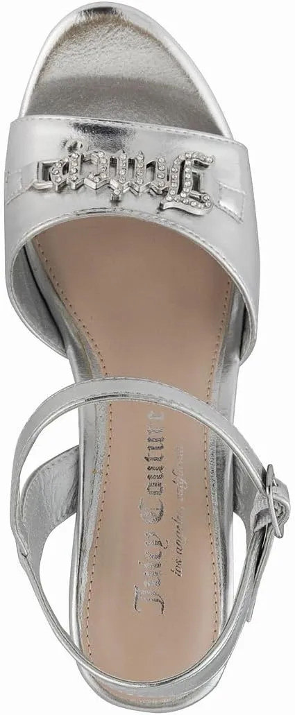 Juicy Couture Women's Wedge Sandals Featuring an Open Toe and Chic Stylish Buckle Detail on Platform
