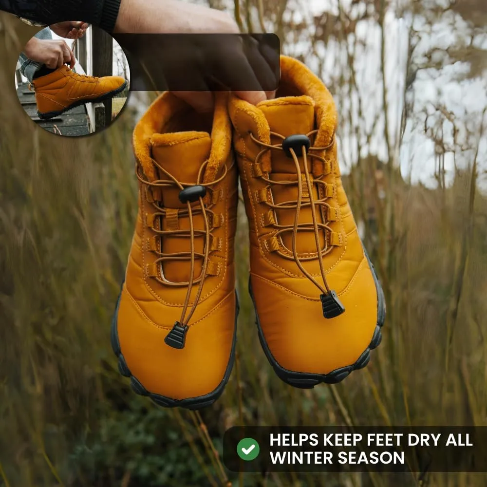 kasdava Pro Winter Cold Comfort Barefoot Boots Non-Slip Water Resistant Shoes Zero Drop Sole, Wide Toe Box, Hiking Running Boot Unisex