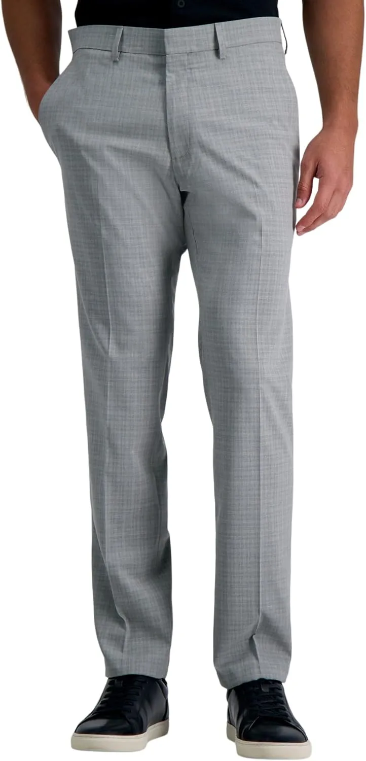 Kenneth Cole REACTION Men's Premium Flex Slim Fit Plaid Fabric Dress Pant