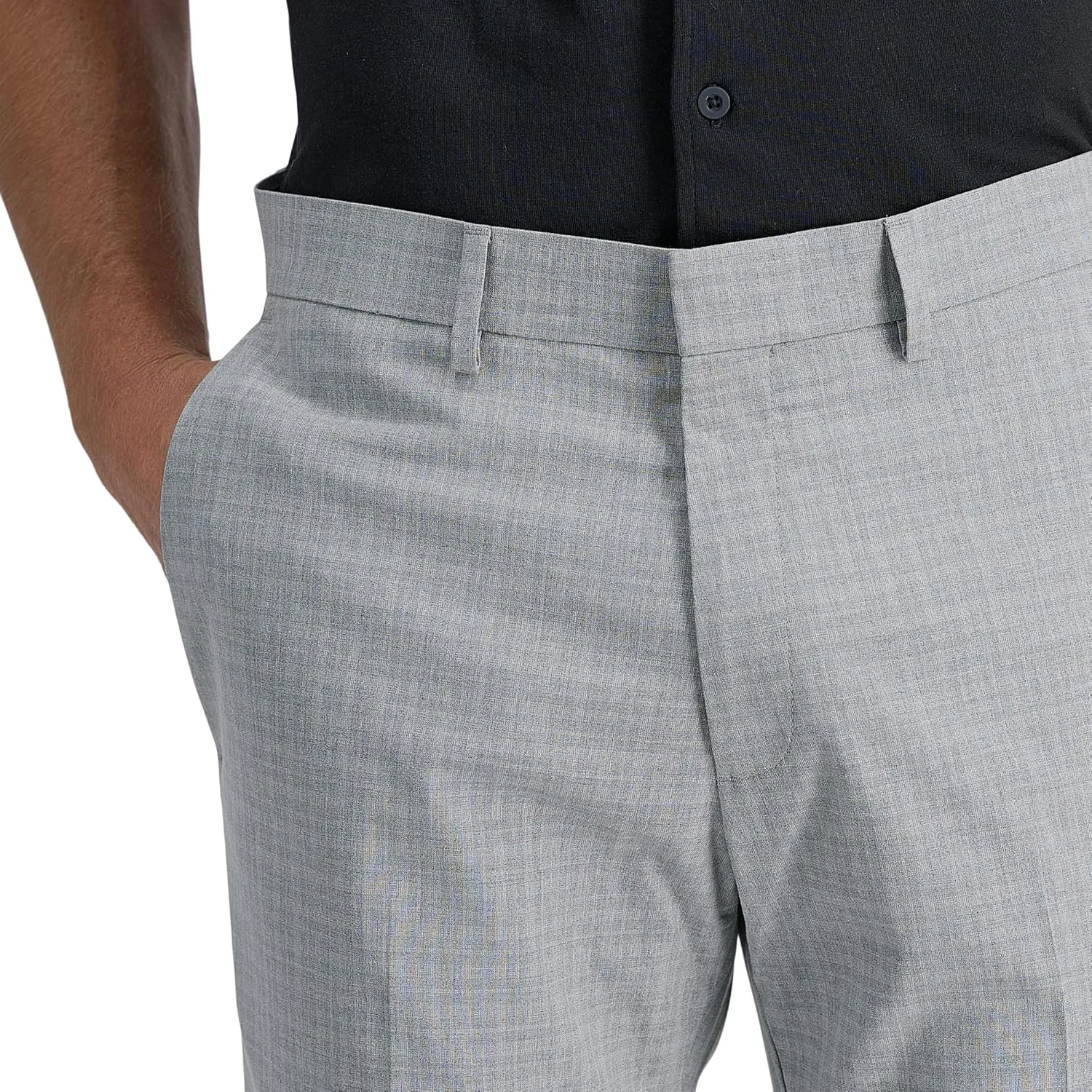 Kenneth Cole REACTION Men's Premium Flex Slim Fit Plaid Fabric Dress Pant