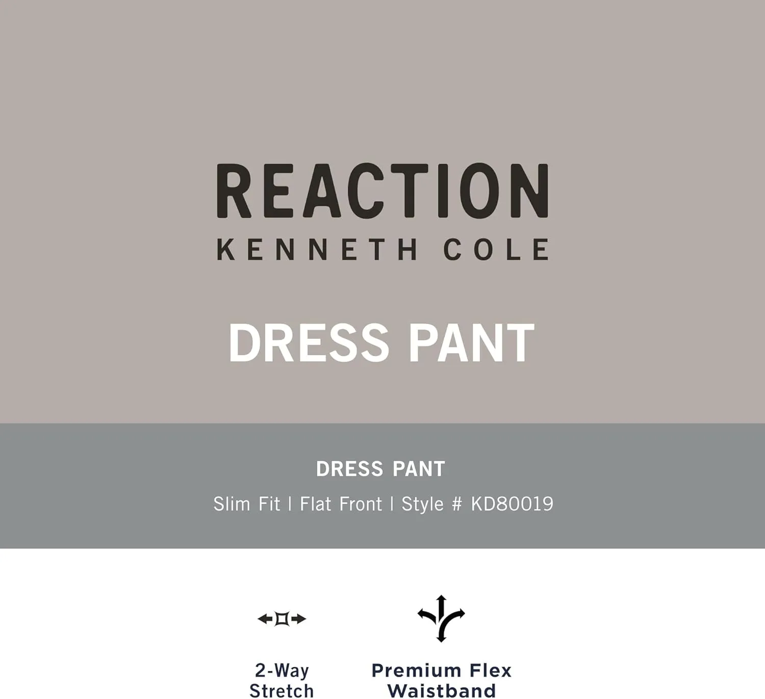 Kenneth Cole REACTION Men's Premium Flex Slim Fit Plaid Fabric Dress Pant