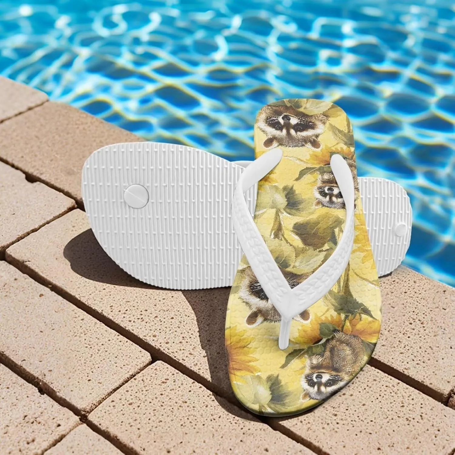 Kids Flip Flops Slip On Cartoon Animal Beach Water Sandals for Boys Girls Cute Summer Shower Shoes
