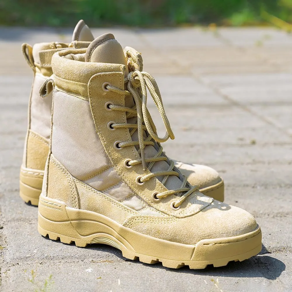 Kids Hiking Boots, Girls Boys Hiking Boots Waterproof, Tactical Anti-collision Non-slip desert boots Kid Military Fan Shoes Children's Work Boots