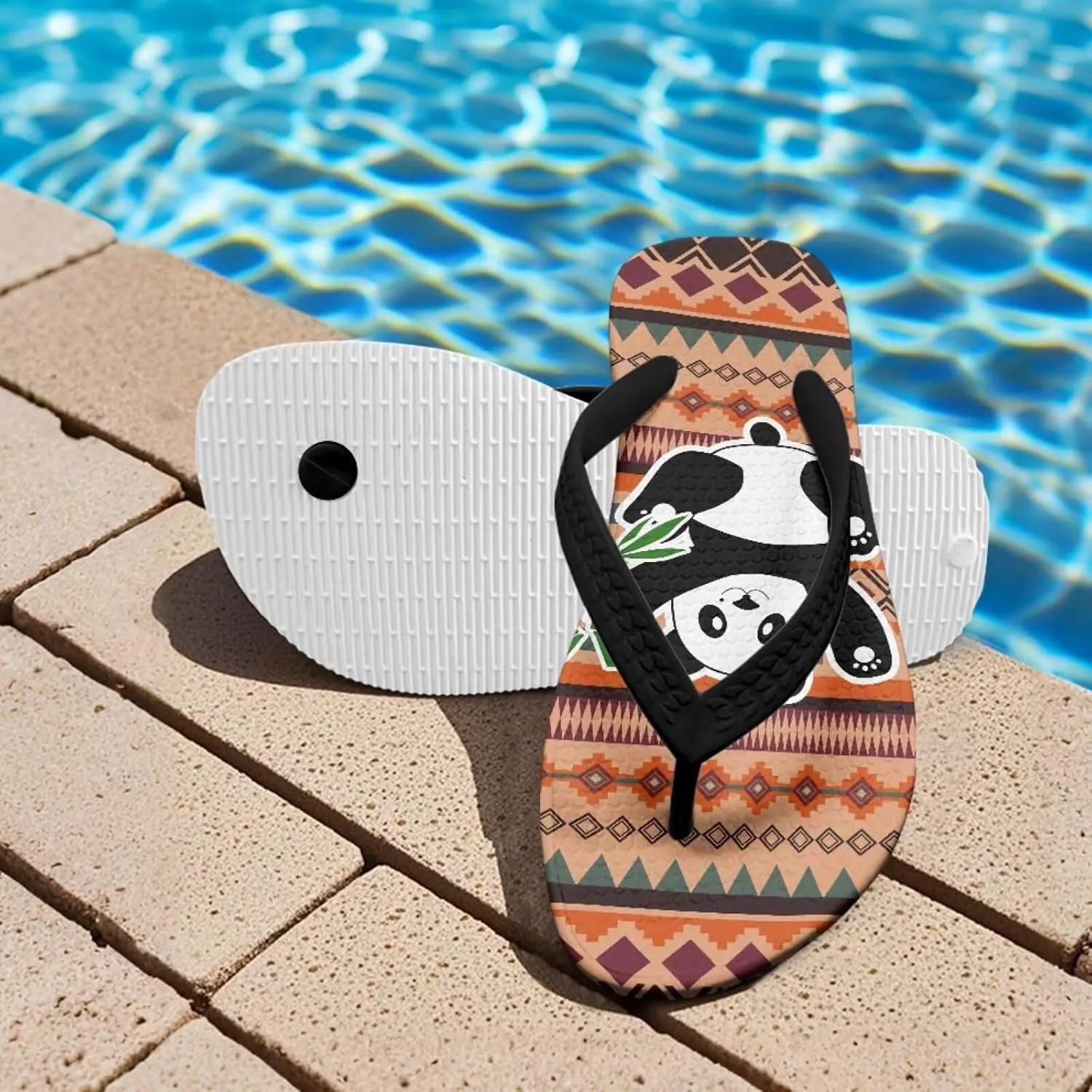 Kids Sandals Cute Animals Flip Flops Summer Non-Slip Pool Sandals Breath Shower Shoes Novelty Athletic Slides