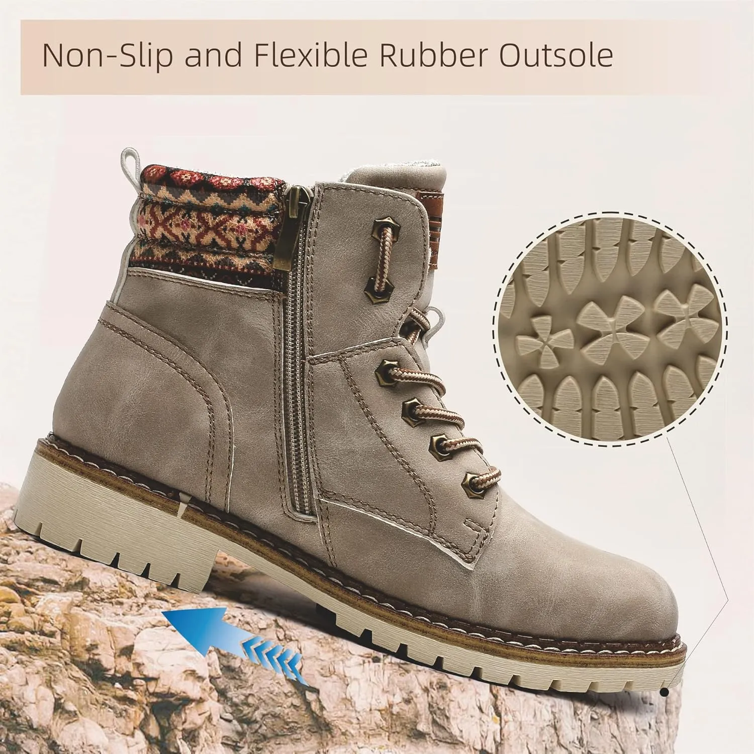 Kkyc Womens Hiking Boots Outdoor Non Slip Casual Boot