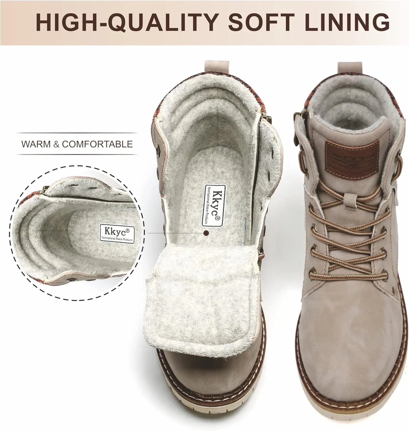 Kkyc Womens Hiking Boots Outdoor Non Slip Casual Boot
