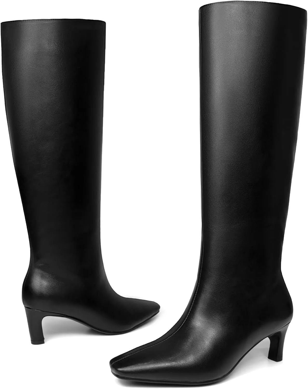 Knee High Boots Women Pointed Square Toe Tall Boots low kitten Heel Long boots