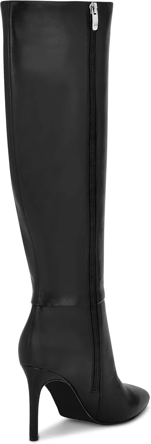 Knee High Boots Women Pointed Toe Tall Boots 3 In Stiletto High Heel Long Boots Side Zipper Dress Knee High Boots
