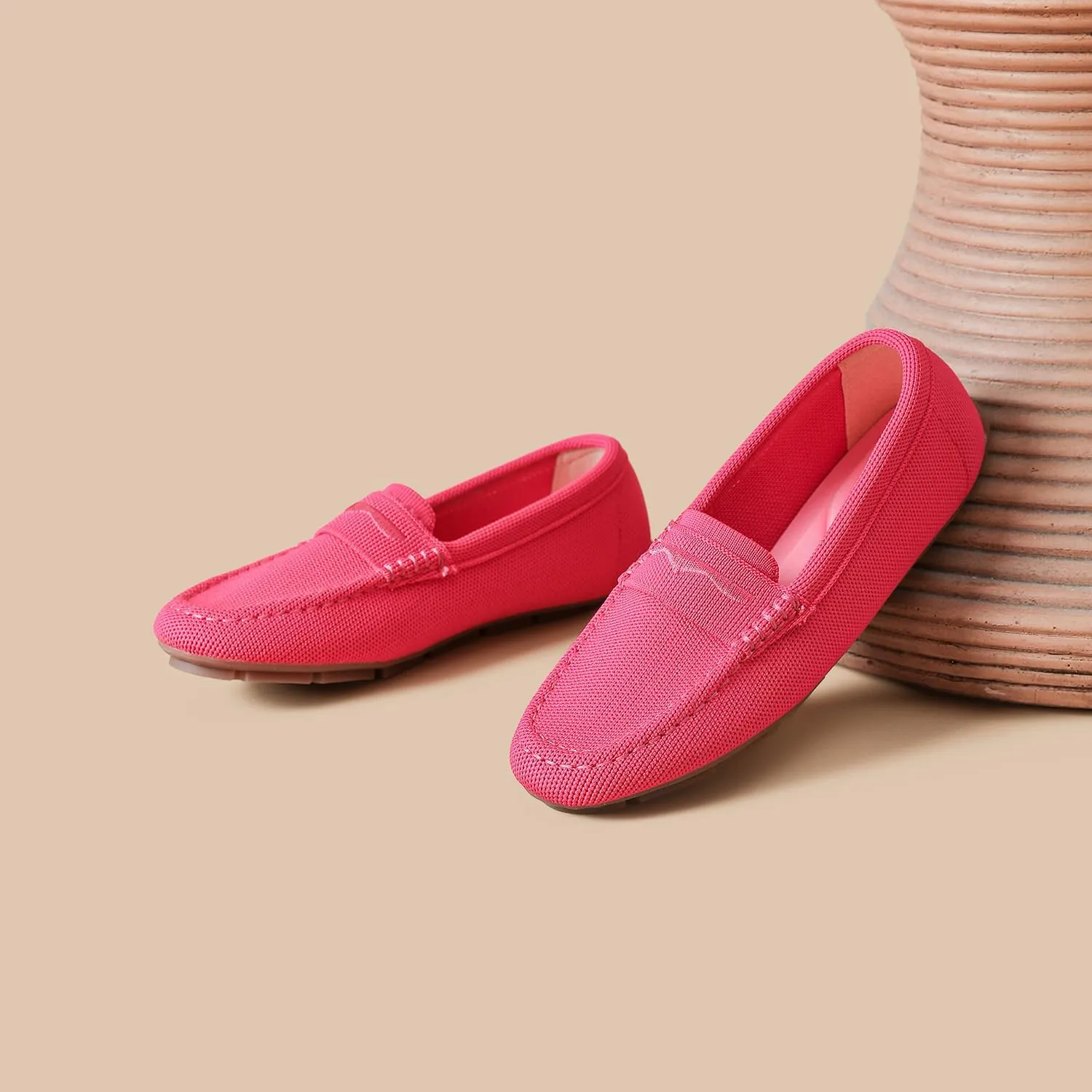 Knit Loafers for Women Comfortable Casual Slip On Driving Flats Shoes Comfortable Walking Boat Shoes