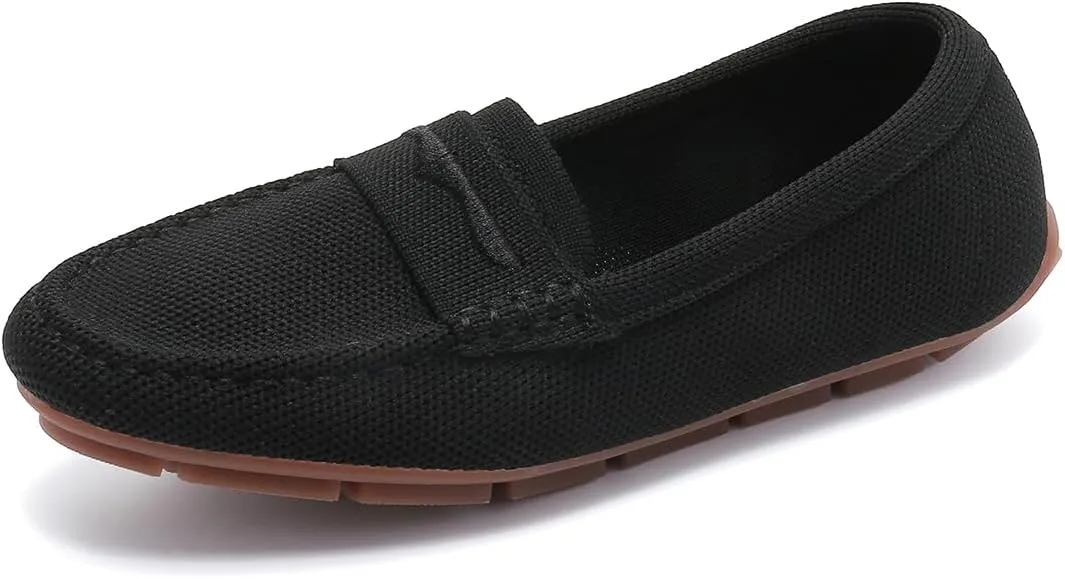 Knit Loafers for Women Comfortable Casual Slip On Driving Flats Shoes Comfortable Walking Boat Shoes