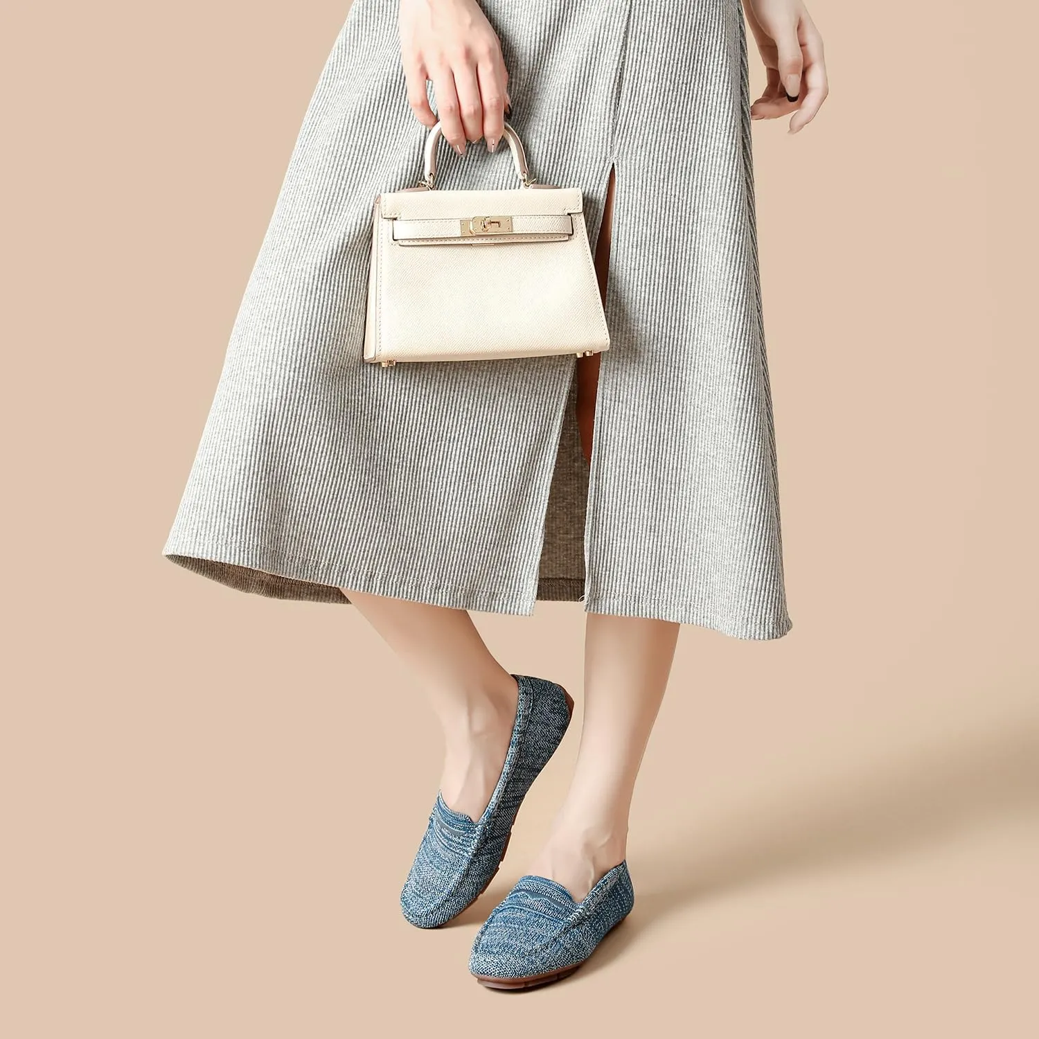 Knit Loafers for Women Comfortable Casual Slip On Driving Flats Shoes Comfortable Walking Boat Shoes