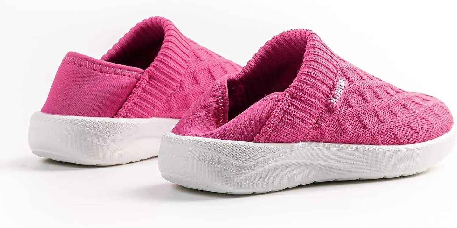 KUBUA Kids Slippers Boys Girls Indoor House Slip on Shoes Outdoor Breathable Garden Loafers Little Big Kid