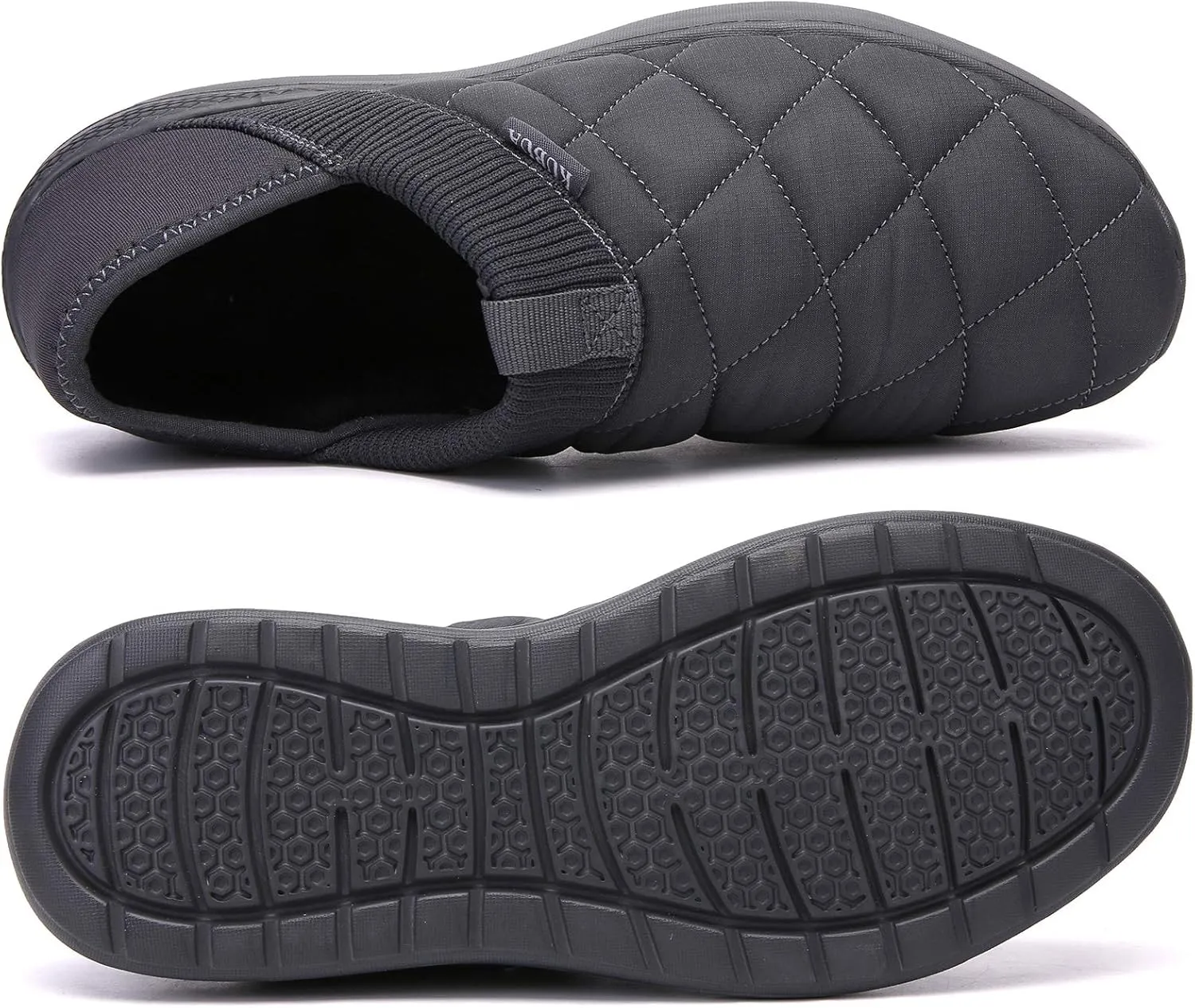 KUBUA Slippers for Men and Womens Indoor House Shoes Plush Slip on Outdoor Garden Loafers