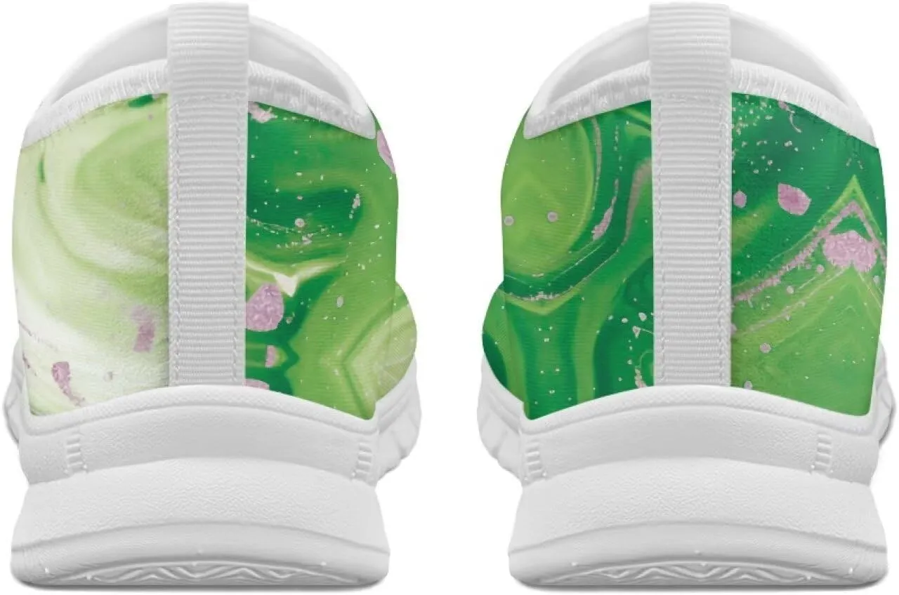 Ladies Slip on Work Casual Tennis Shoes Non-Slip Running Walking Sneakers Lightweight Comfortable Gym Shoes