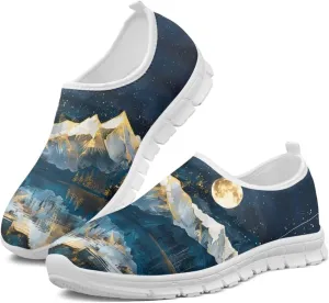 Ladies Slip on Work Casual Tennis Shoes Non-Slip Running Walking Sneakers Lightweight Comfortable Gym Shoes