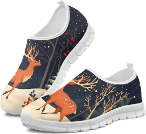Ladies Slip on Work Casual Tennis Shoes Non-Slip Running Walking Sneakers Lightweight Comfortable Gym Shoes