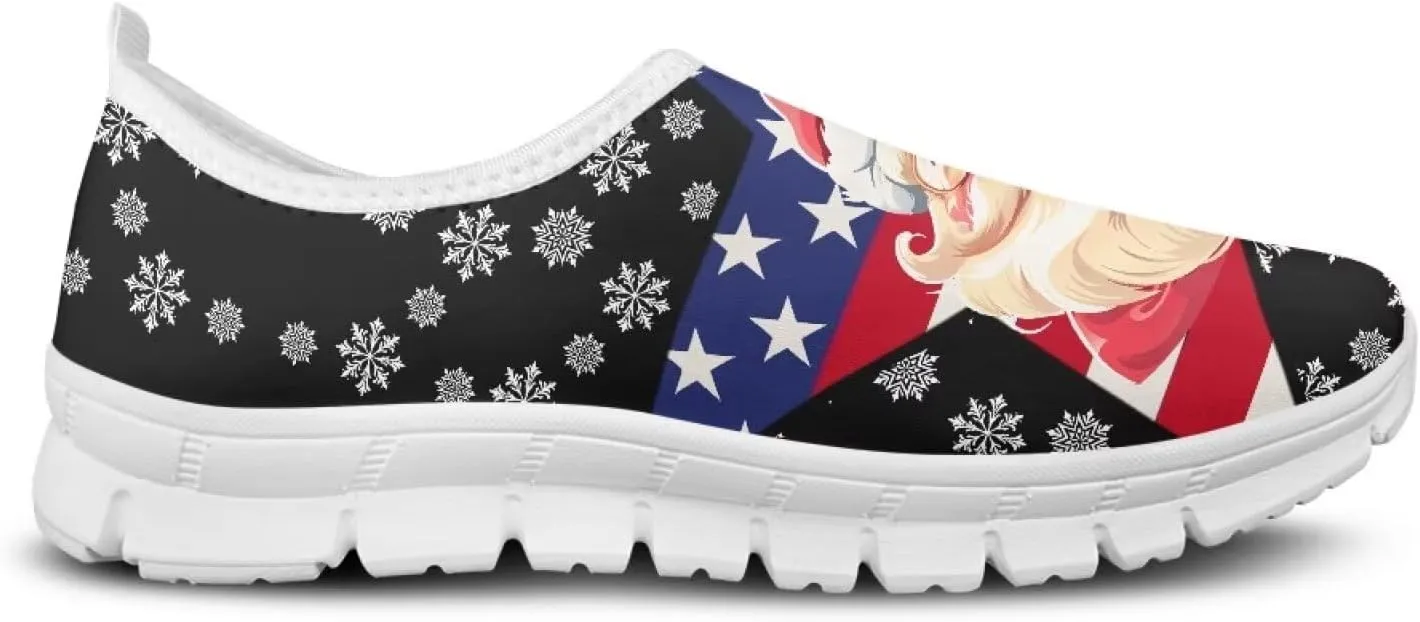 Ladies Slip on Work Casual Tennis Shoes Non-Slip Running Walking Sneakers Lightweight Comfortable Gym Shoes