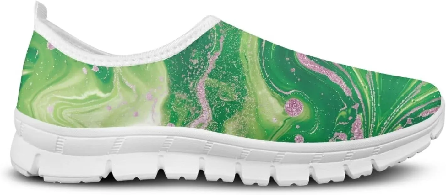 Ladies Slip on Work Casual Tennis Shoes Non-Slip Running Walking Sneakers Lightweight Comfortable Gym Shoes
