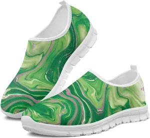 Ladies Slip on Work Casual Tennis Shoes Non-Slip Running Walking Sneakers Lightweight Comfortable Gym Shoes