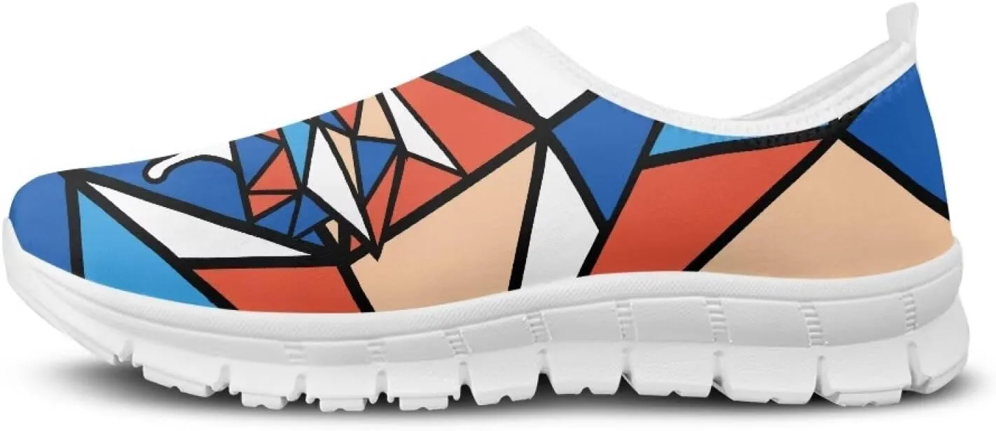 Ladies Walking Shoes Lightweight Tennis Sneakers Casual Mesh Slip On Athletic Breathable Running Shoes