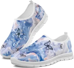 Ladies Walking Shoes Lightweight Tennis Sneakers Casual Mesh Slip On Athletic Breathable Running Shoes