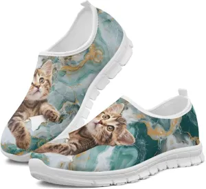 Ladies Walking Shoes Lightweight Tennis Sneakers Casual Mesh Slip On Athletic Breathable Running Shoes