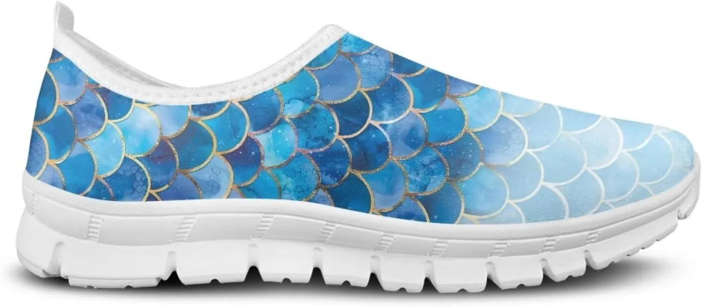 Ladies Walking Shoes Lightweight Tennis Sneakers Casual Mesh Slip On Athletic Breathable Running Shoes