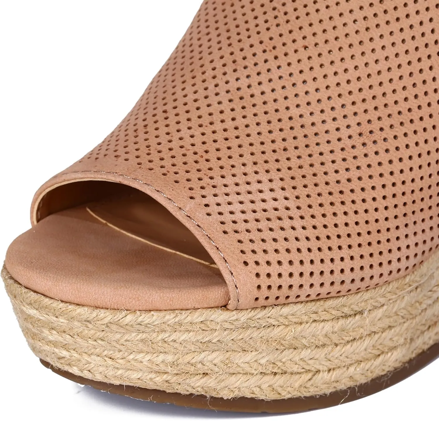 landing craft Women's Peep Toe Platform Sandals Summer Adjustable Buckle Ankle Strap Espadrilles Wedge Sandals