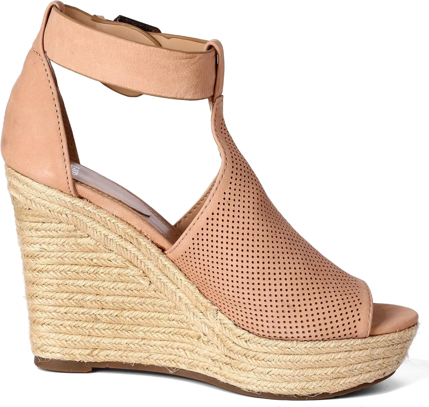 landing craft Women's Peep Toe Platform Sandals Summer Adjustable Buckle Ankle Strap Espadrilles Wedge Sandals
