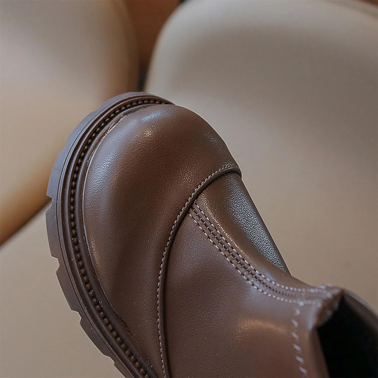 Leather Soft Booties For Toddler Baby Boys Girls Kids 𝐖aterproof Boots Sole Non Slip Shoes Light Comfy Fashion Boots