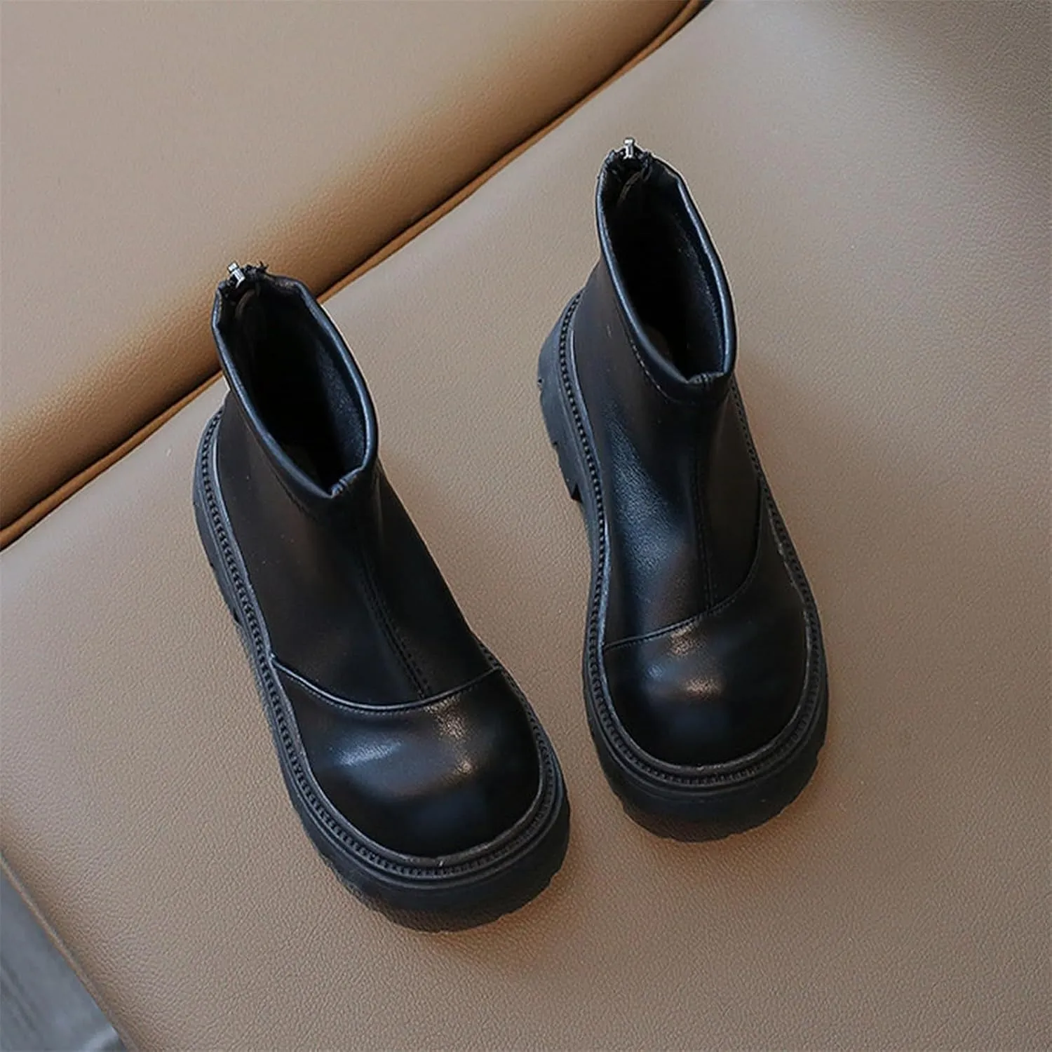 Leather Soft Booties For Toddler Baby Boys Girls Kids 𝐖aterproof Boots Sole Non Slip Shoes Light Comfy Fashion Boots