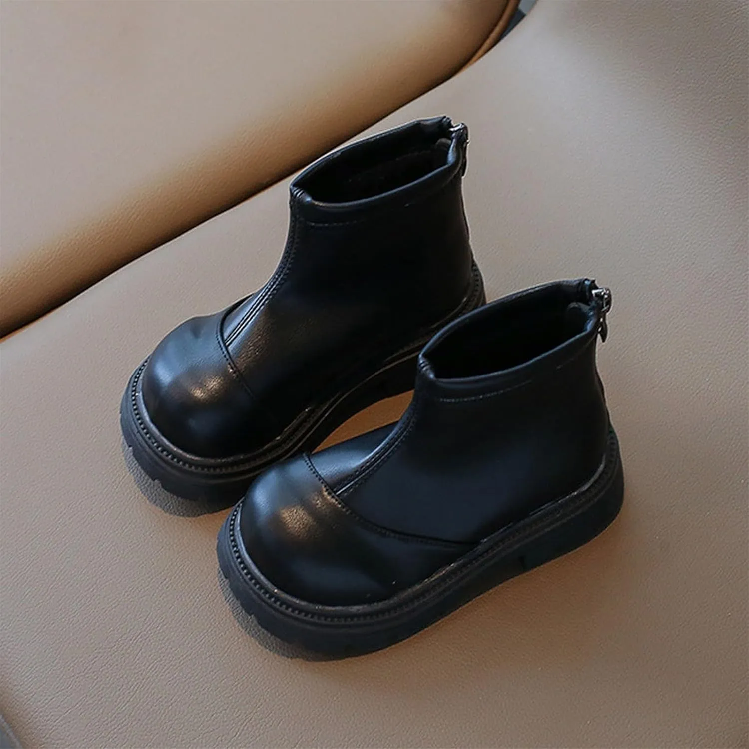 Leather Soft Booties For Toddler Baby Boys Girls Kids 𝐖aterproof Boots Sole Non Slip Shoes Light Comfy Fashion Boots